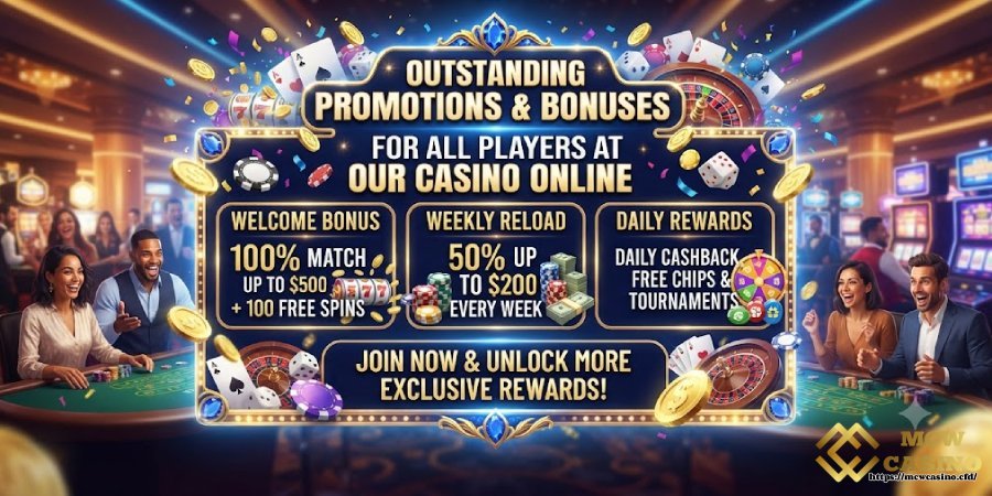 Outstanding Promotions and Bonuses for MCW CASINO Players Outstanding Promotions and Bonuses for MCW CASINO Players