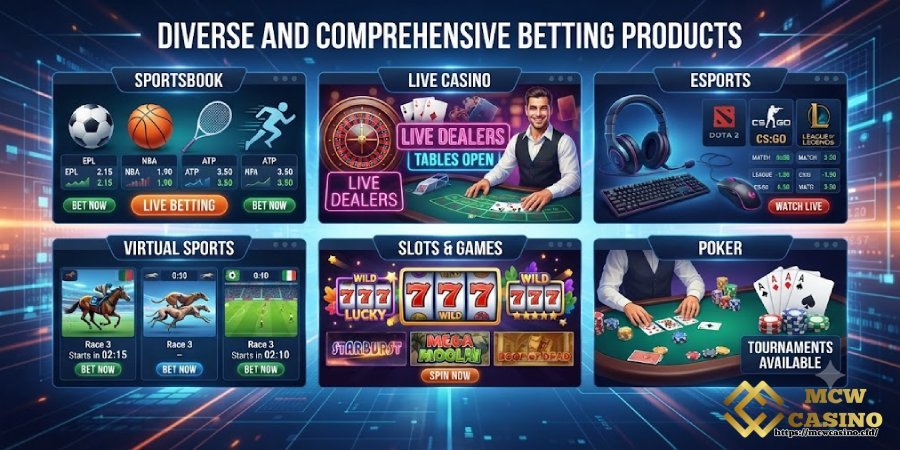 Diverse and Comprehensive Betting Products