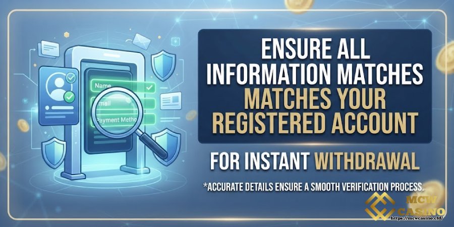 Ensure All Information Matches Your Registered Account