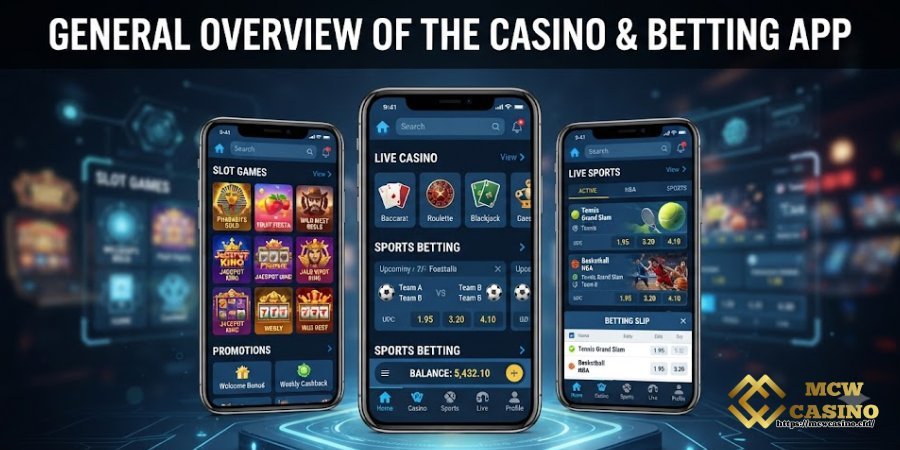 General Overview of the MCW CASINO Betting App