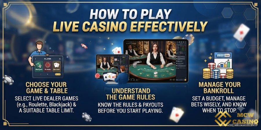 How to Play MCW CASINO Live Casino Effectively