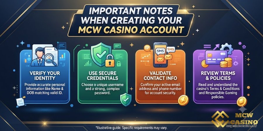 Important Notes When Creating Your MCW CASINO Account