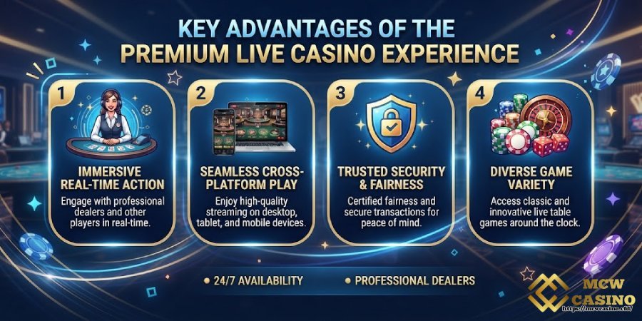 Key Advantages of the MCW CASINO Live Casino Experience