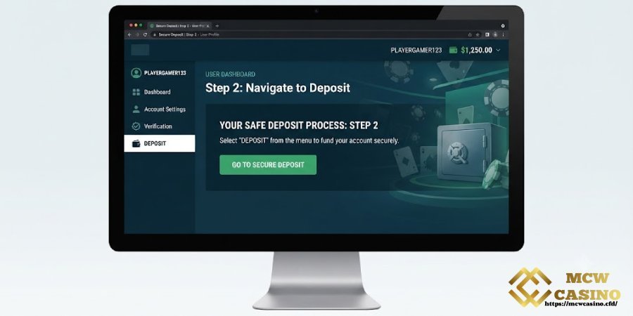 Step 2: Navigate to the Deposit Section